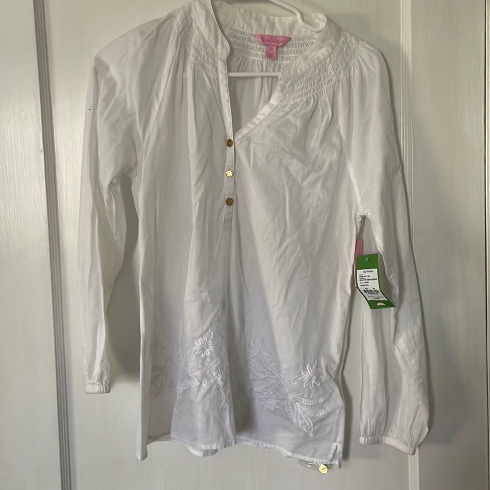 NWT Lilly Pulitzer Elsa Top Embroidered